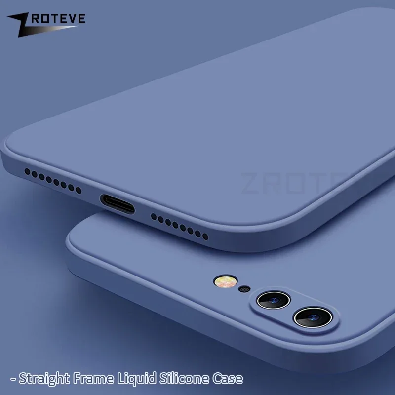For iPhonex Case ZROTEVE Silky Liquid Silicone Soft Cover For iPhone X XR XS Max 10 8 7 6 Plus SE 2 3 2020 2022 iPhone10 Cases