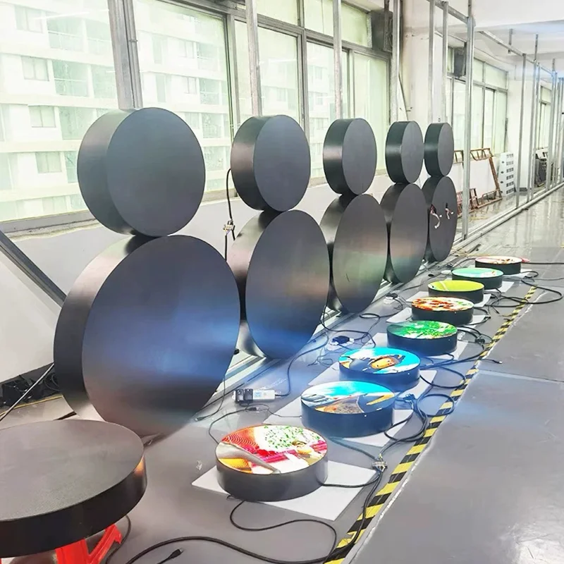JL Customized LED Display Screens  Circular logo Shop Signs, Indoor and Outdoor Product Display Screens