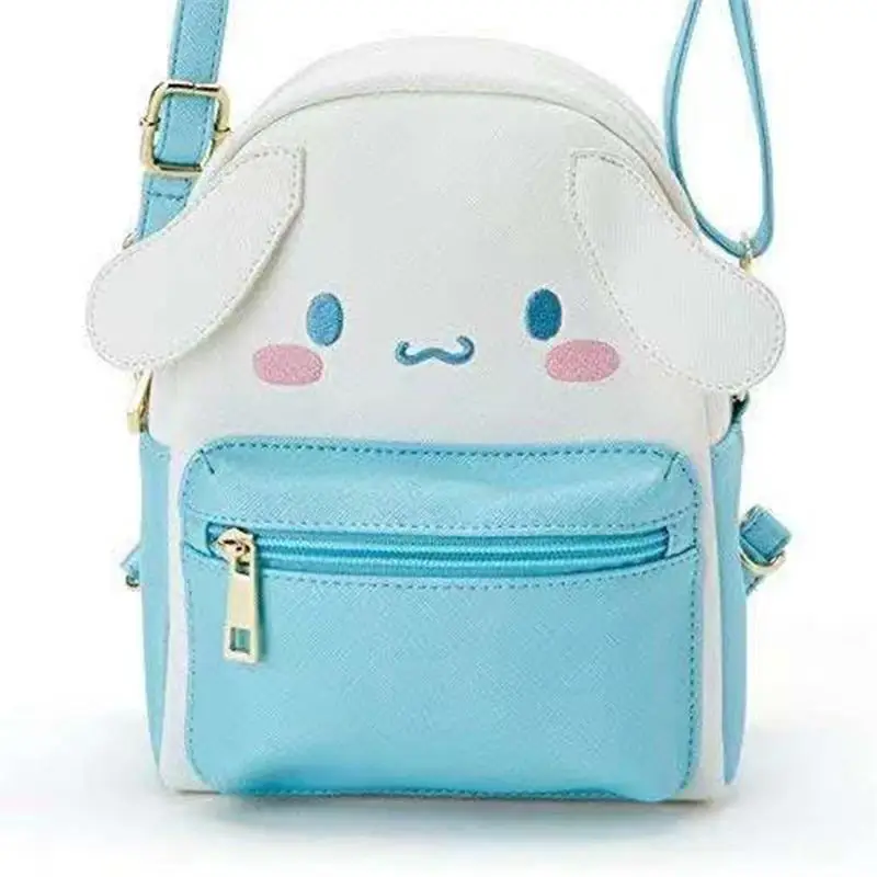 

Kuromi Kawaii New Anime Backpack Hello Kitty Children Pu Leather Melody Multi-Function Messenger Bag Fashion Commuting Bag Sweet