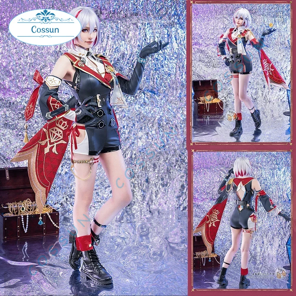 

Game Honkai:Star Rail Topaz Cosplay Costume Halloween Outfits Clothing Women Gorgeous Jumpsuit Anime Cosplay