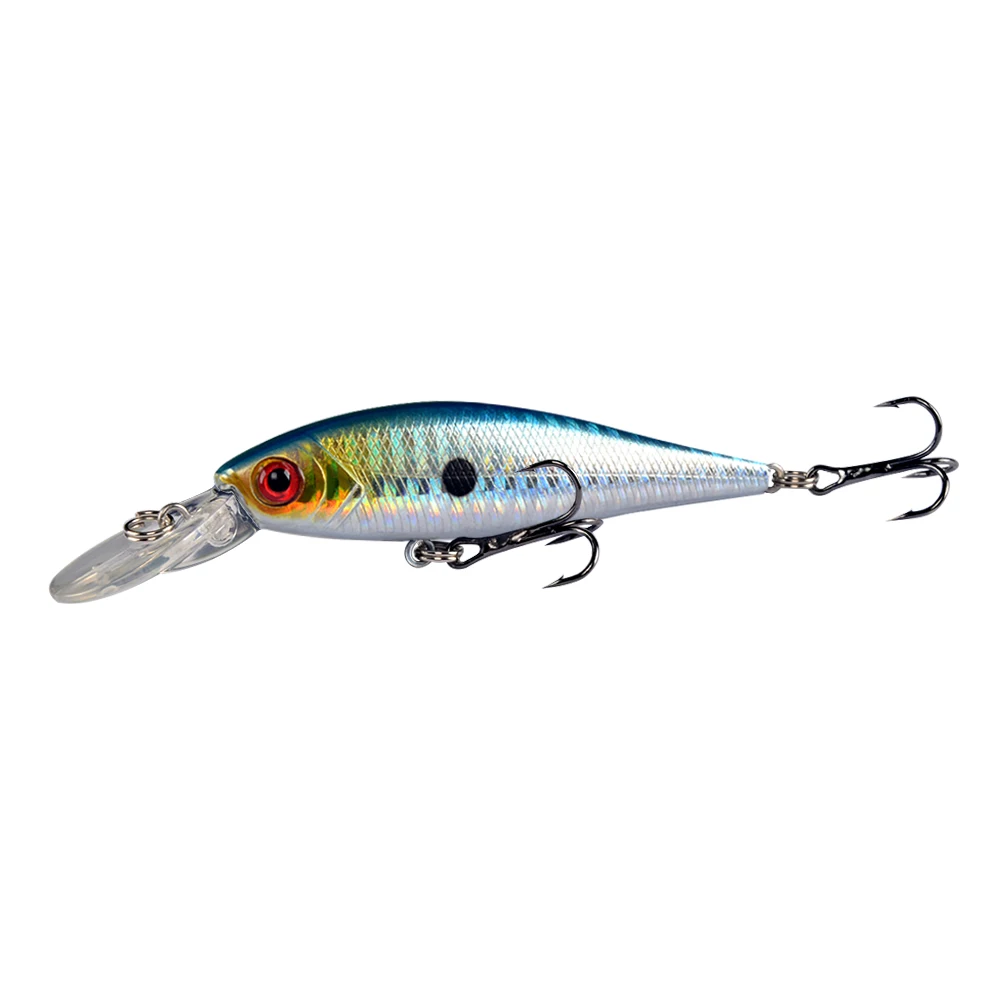 LINGYUE 1Pc Floating Minnow Bait Fishing Lure 100mm 9g Hard Wobbler For Trolling Pesca Peche Diving 2m Isca Artificial