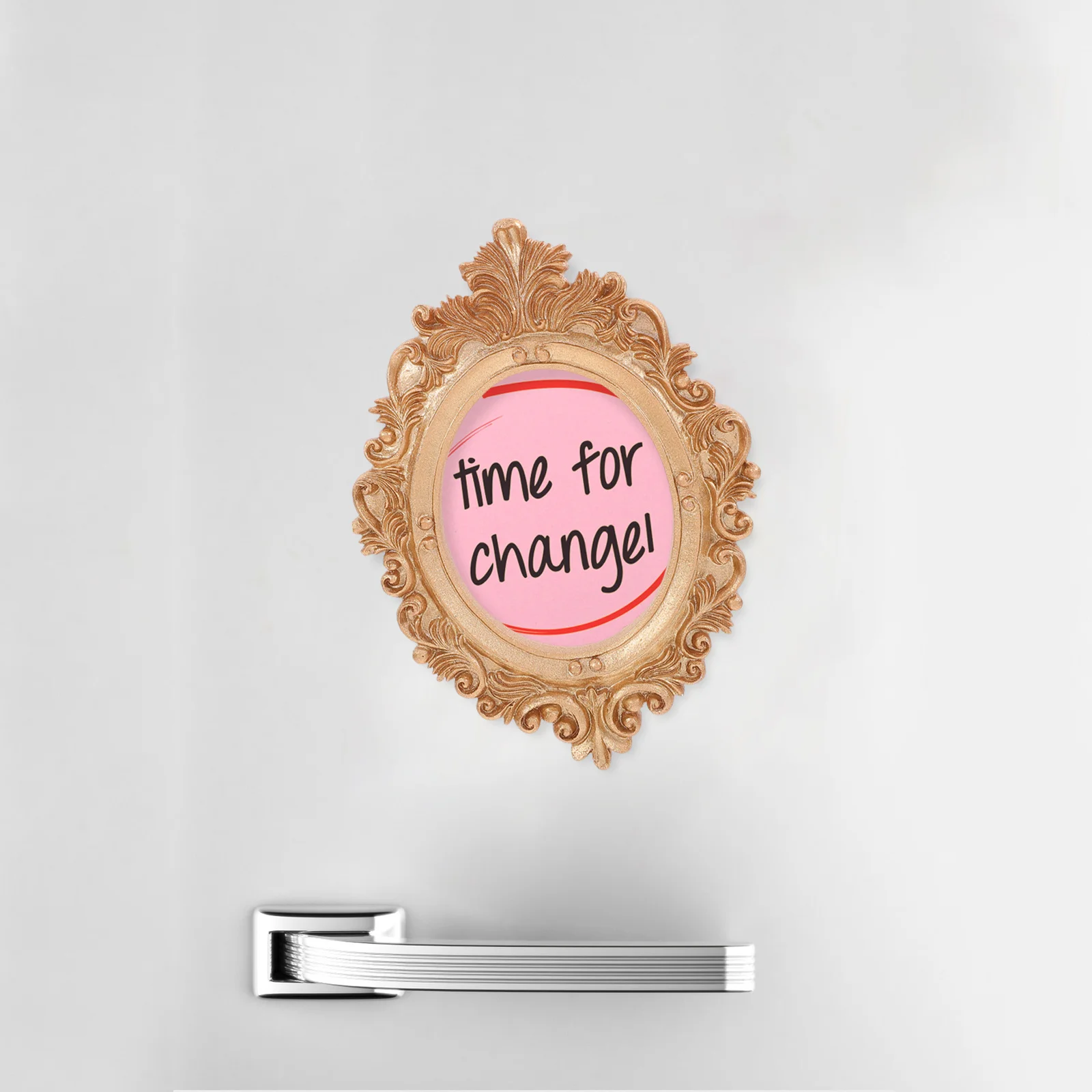 

Gold Mini Retro Vintage Oval Picture Frame Magnet Resin Photo Refrigerator Sticker for Fridge Office Decoration