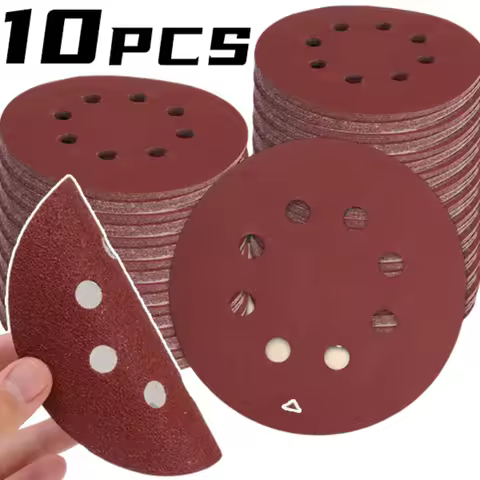 Sanding Paper Set 125mm 60-80-120-400-600 Grid Metal Polished Woodworking Abrasive Tools for Automotive Paint Accessories