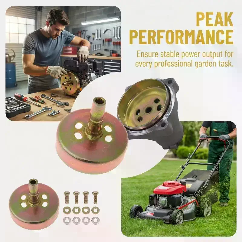 Lawn Mower Clutch Shoe Metal With Drum Gear For 139GX35/40-5/140 Stroke Brush Cutter Wear-resisting Premium Replace Part