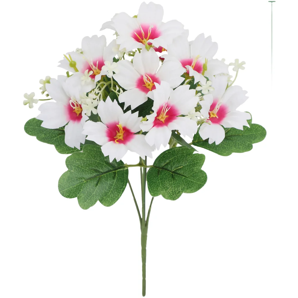 Artificial Silk Morning Glory Flowers for Wedding Party Home Decor 5 Stems Bundle White Pink Red Yellow Blue Purple