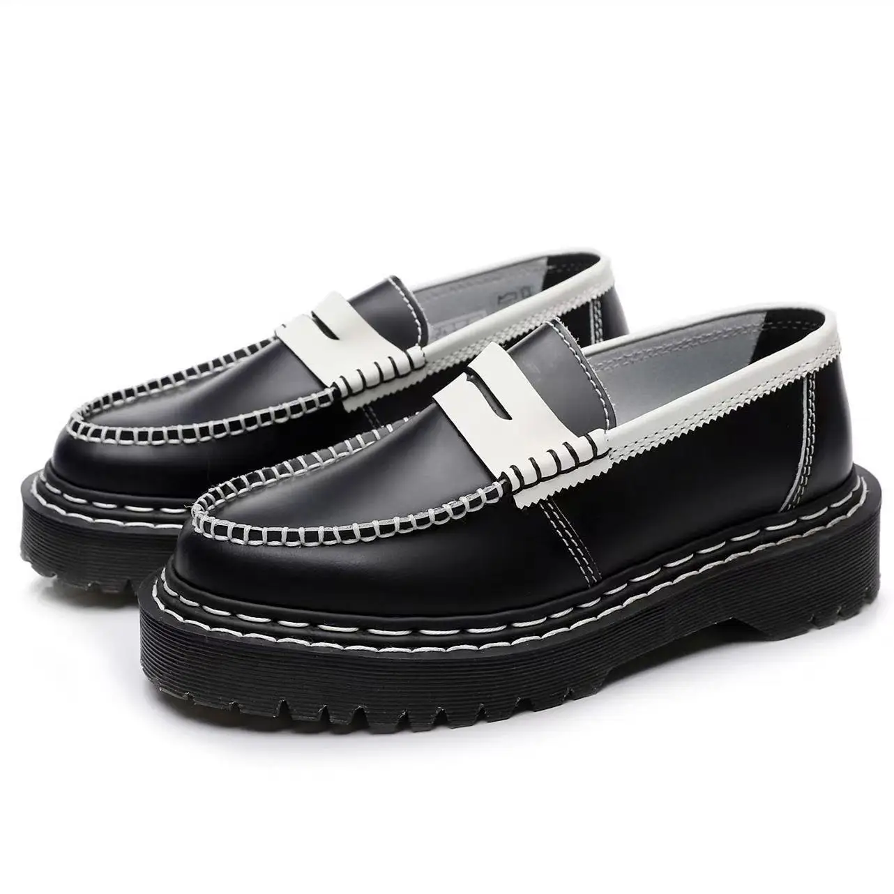 

Retro Women Shoes Genuine Leather 2026 New Spring British Style Student Shoes Wild Thick Large Size 41 42 43 Ladies Oxford Shoes