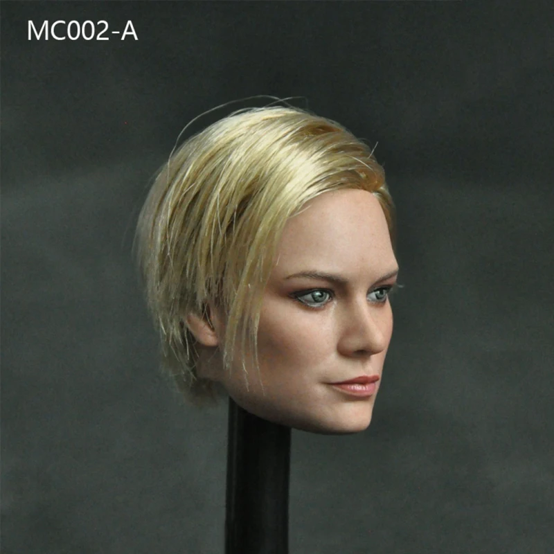 Mancotoys MC002 1/6 Female Soldier European Beauty Brie Larson Head Sculpt Cool Blonde Girl Head Model For 12'' Action Figure