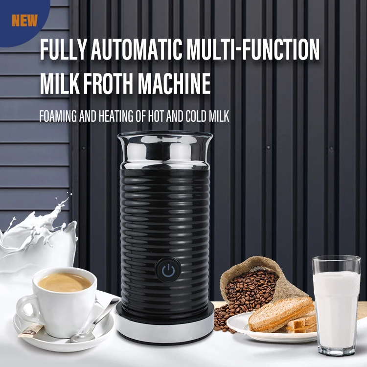 Multifunctional Electric Milk Frother, Automatic Handheld Stainless Steel Milk Frother, Simple Design, in Stock