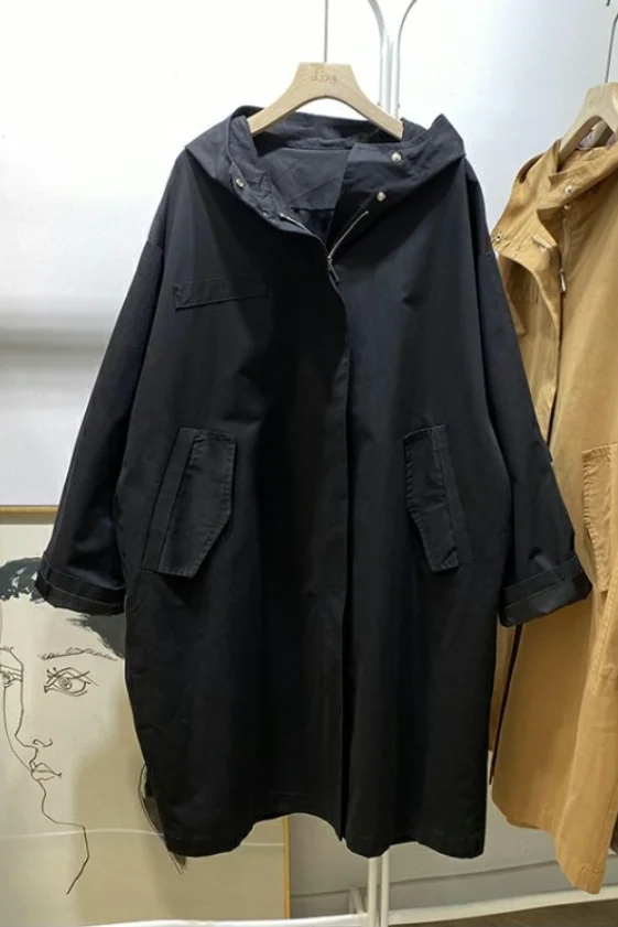 

Raincoats Women Trench 2025 Zip Trend Ultraviolet-Proof Boho Denim Windbreakers Lined Newest Over-Knee Arrival Middle-Aged