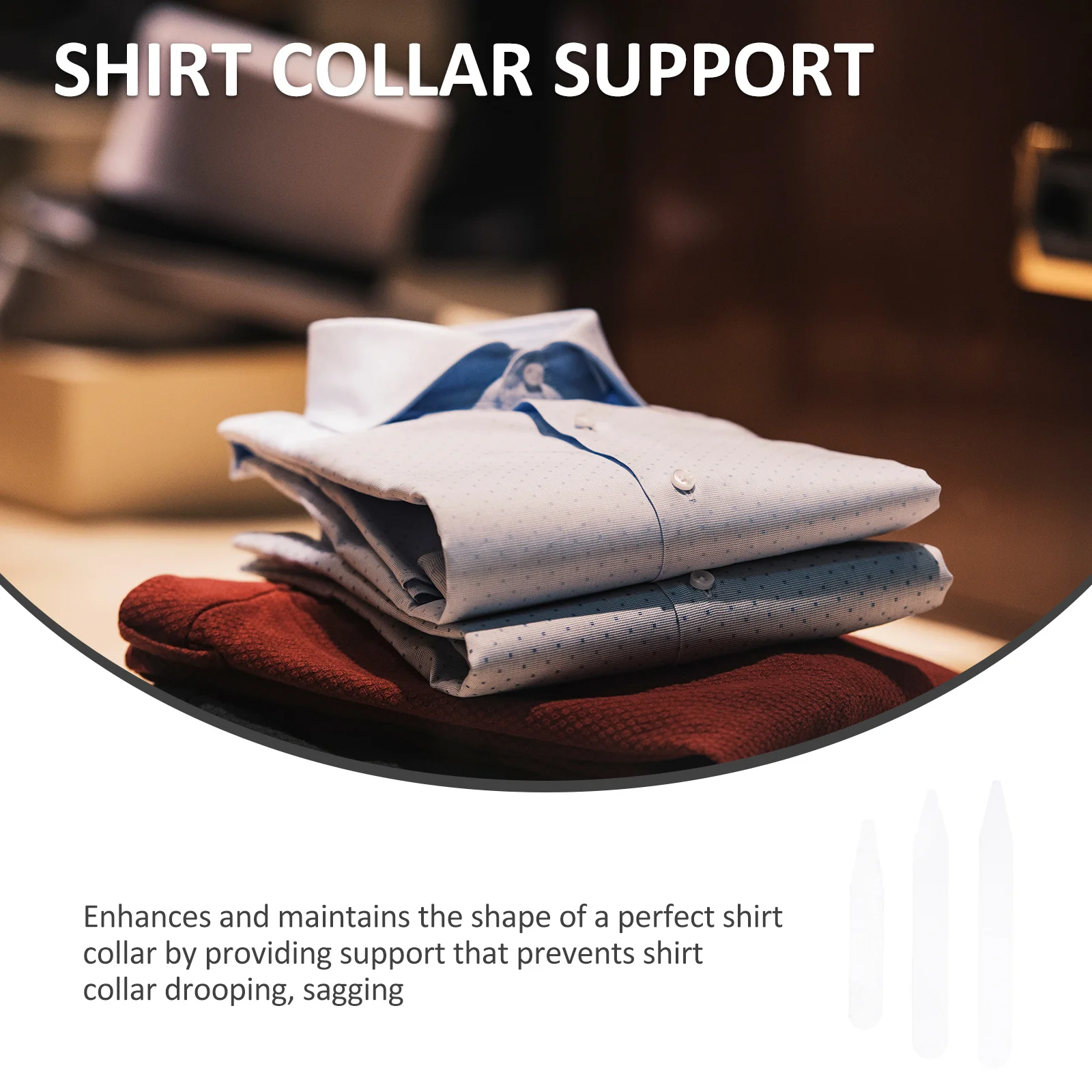 300 قطعة ملحق طوق شفاف دعم لفستان قميص البدلة البلاستيك دائم قميص الملحقات طوق الوقوف