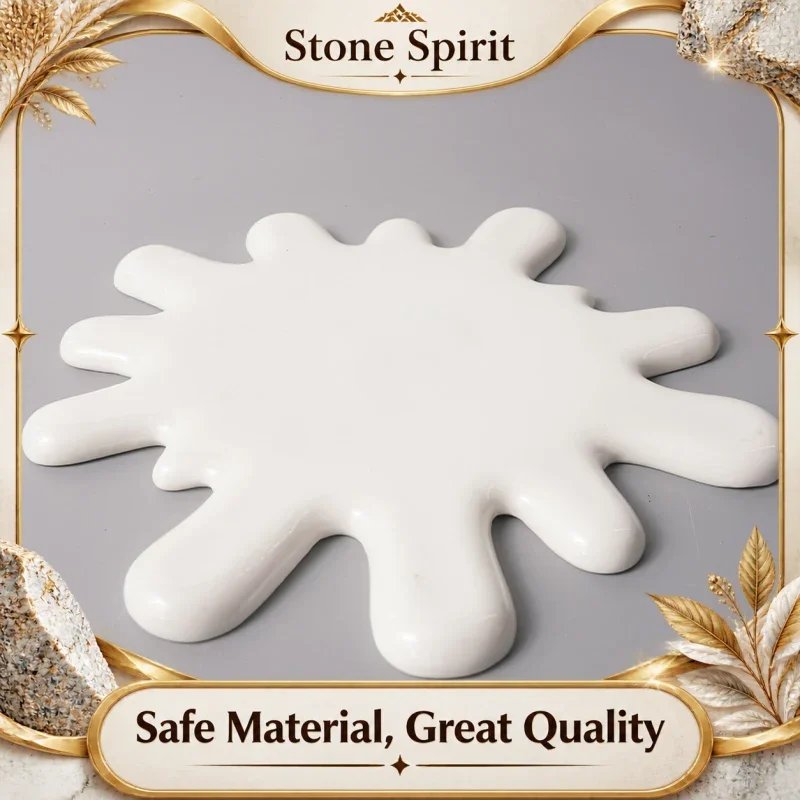 Solid Color Ceramic Tableware, Irregular Waterdrop Flat Plate, Western Steak Plate, Dessert Plate, Molecular Cuisine Plate