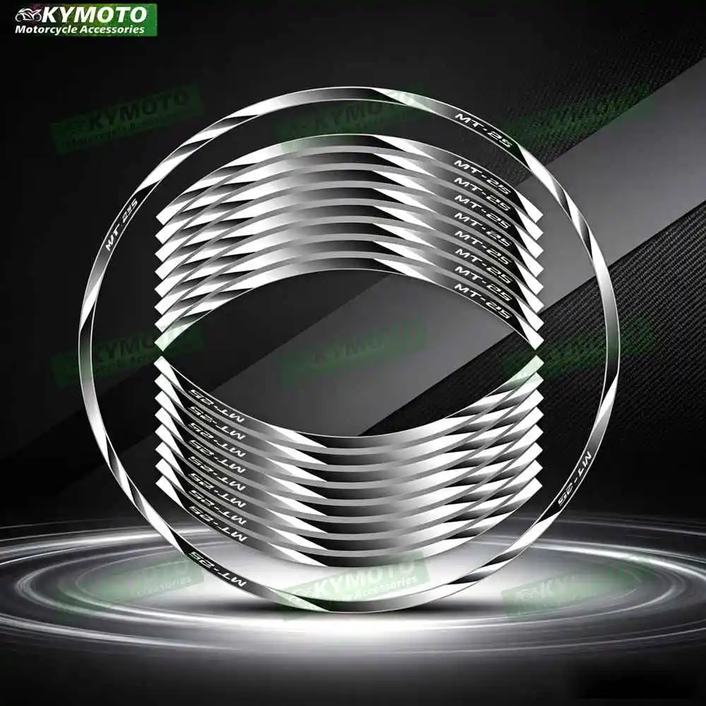 For MT-25 MT25 motorcycle accessories 17-inch front and rear wheel decals fairings and reflective sticker Waterproof PVC