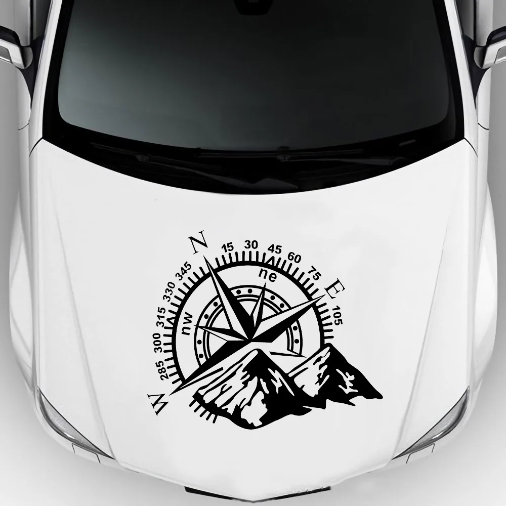 Funny Vinyl Car-Styling Decals 60*50cm Off-road Mountain Compass Car Sticker For Auto Window Motorcycle Decor Hot Sale
