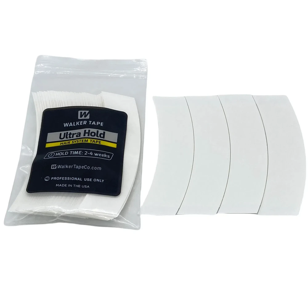 36 Stück Ultra Hold White Lace Front Tape 7,6 cm x 2,2 cm doppelseitiges Klebeband für Toupet-Perücke, sicherer Befestigung – Detail 3