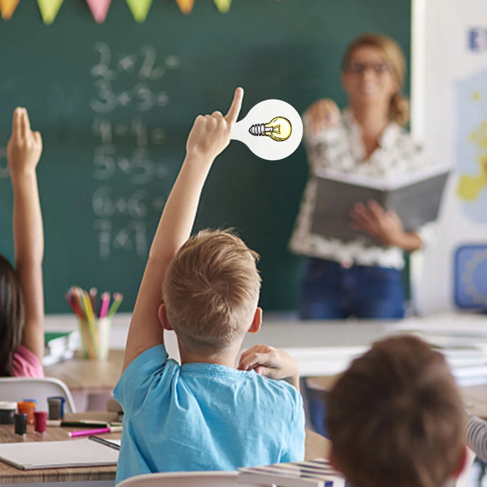 Hand in Holding Sign Handheld White Board Smooth Edges Handle Boards Wooden Korean School Supplies Portable