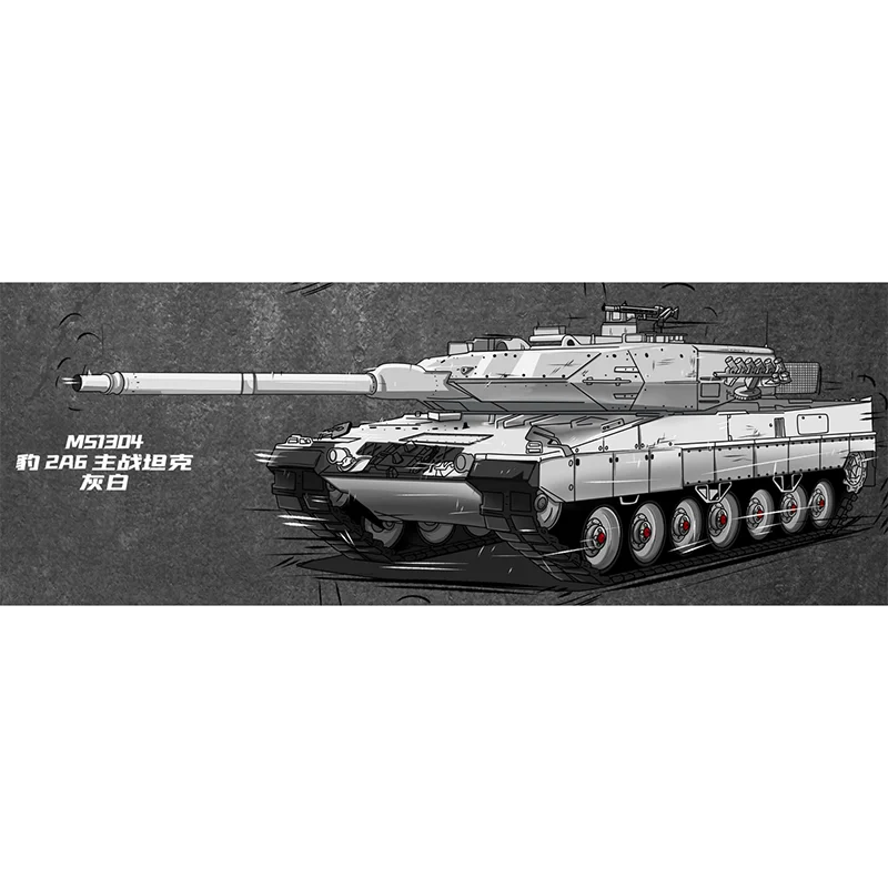 MASSDI 다이캐스트 1:64 스케일 레오파드 2A6 탱크 합금 자동차 모델 컬렉션 기념품 정적 디스플레이 휴일 선물 장식