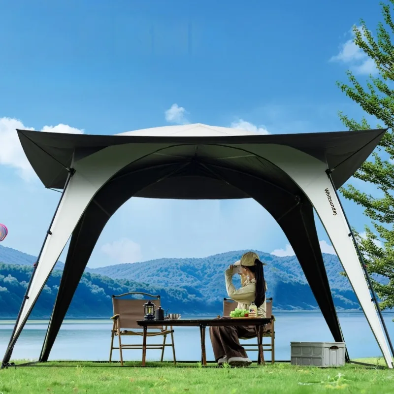 

Relaxing Rainproof Sun Shelter Surrounding Type Thickened Skeleton Tent Ventilated Multifunctional Outdoor Camping Supplies