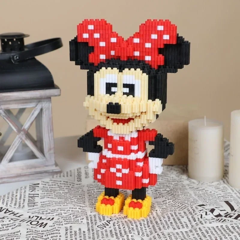 Mickey Mouse Blocks Toy para crianças, mini quebra-cabeça diamante, partícula pequena, presente para adultos, 1500pcs