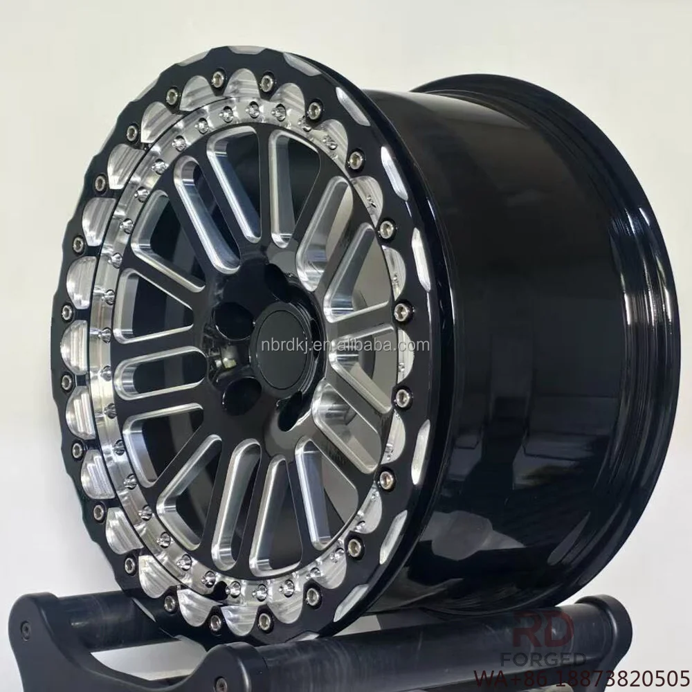 For  5x112 5x114.3 5x120 Drag Racing Functional Beadlock Forged Wheels Rims for BMW Corvette C8 Z06 GT-R R35 WRX STI