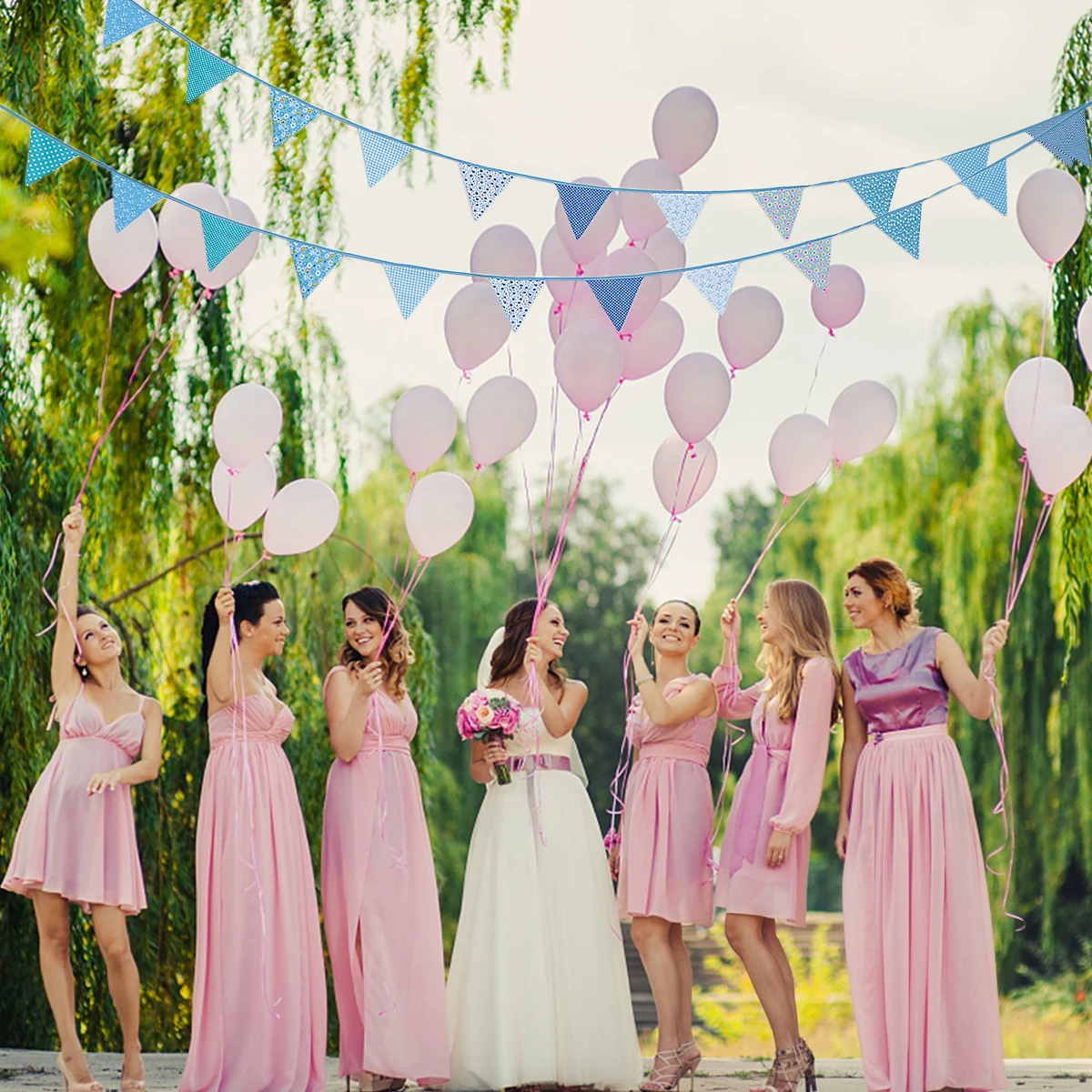 

Triangle Cotton Flags Banners Party Decorations Children Room Banner Holiday Home Decor Triangle Bunting Flag