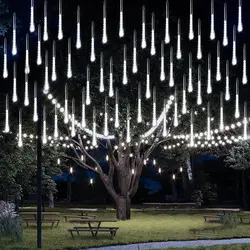 8 Tubes EU/US Plug Fairy Light LED Meteor Shower Light Christmas Decoration 30/50cm Holiday String Wedding Decor Garden Light