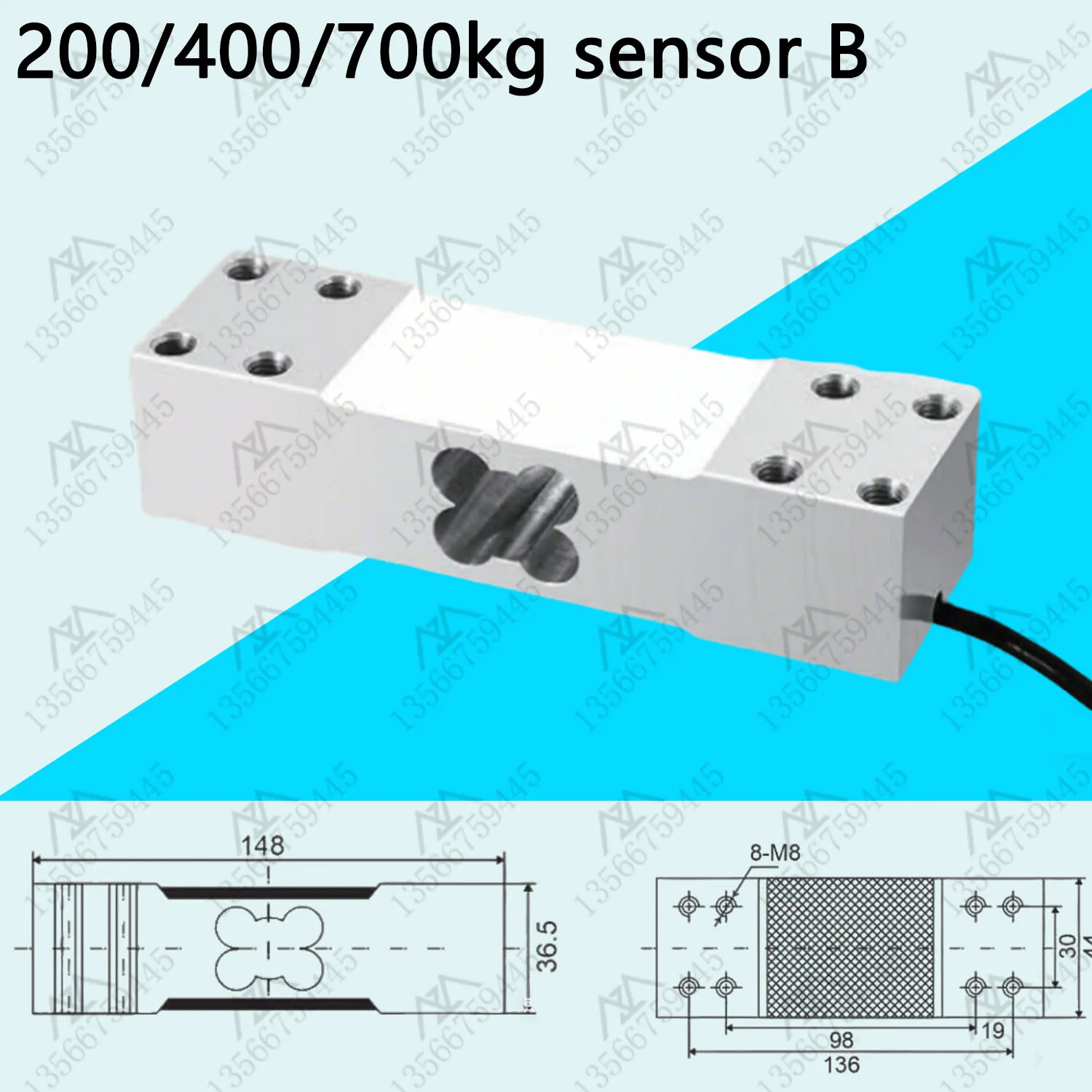 Weighing Sensor Electronic Platform Scale Aluminum Alloy Load Cell Weight Sensor Durable High Quality 200kg 400kg 700kg