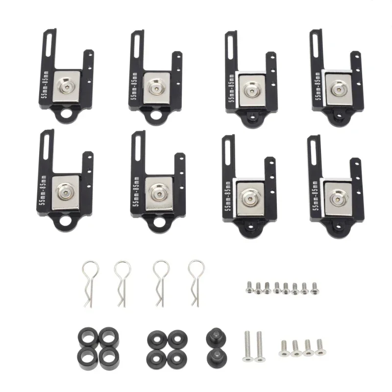 4Pcs Adjustable Magnetic Body Post Mount Car Shell Column 55-85mm for 1/10 RC Crawler TRX4 TRX6 SCX10 90046 D90 86100 MST CFX