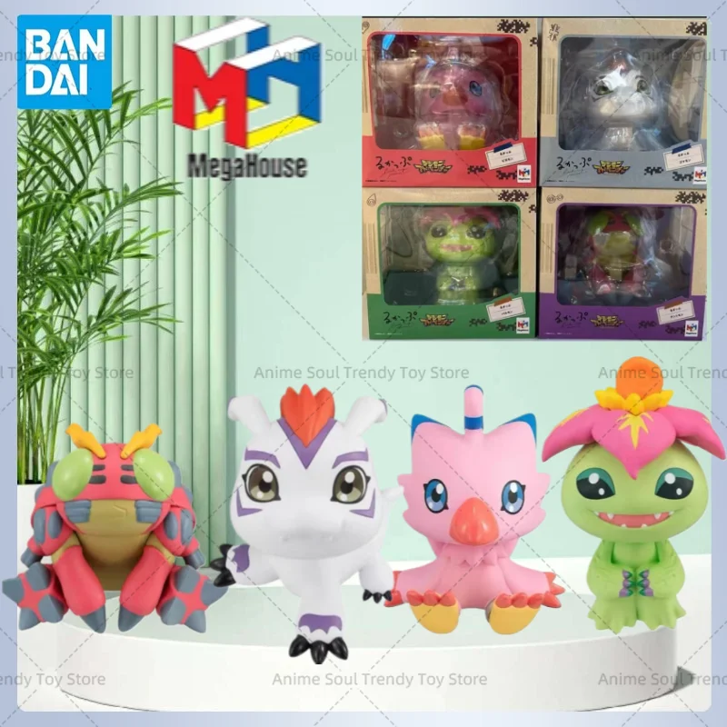 

In Stock Original Megahouse Look Up Gomamon Piyomon Tentomon Palmon Authentic Model Animation Character Anime Model Gifts AS