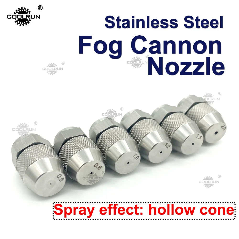 1/4 internal thread 304ss fog cannon nozzle 0.5~2 fog cannon machine nozzle dust reduction cooling mosquito killing disinfection