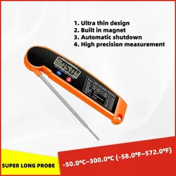 Digital Folding Barbecue Thermometer Kitchen Tools Barbecue Food Thermometer Meat Thermometer Oven Thermometer
