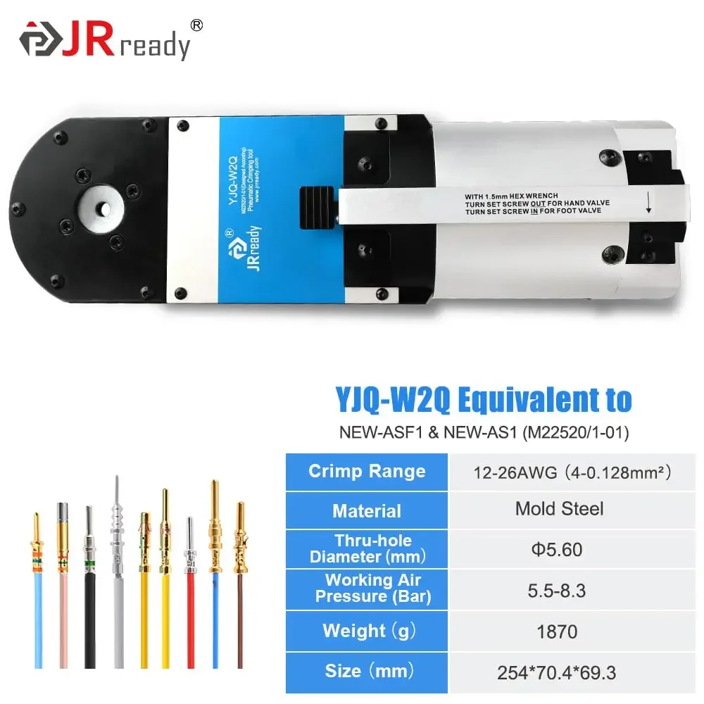 ST4020 YJQ-W2Q Pneumatic Crimp Tool (M22520/1-01) 12-26AWG Pneumatic Wire Crimper