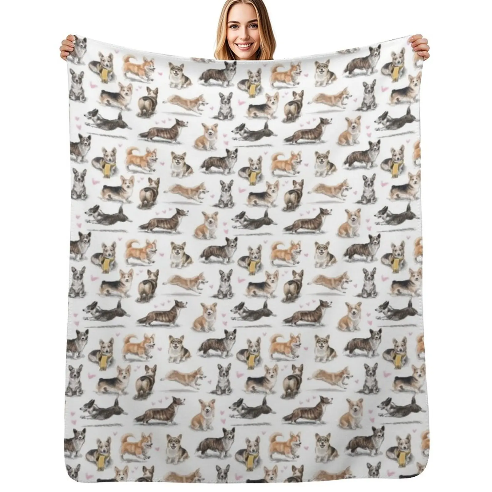 

Corgi Throw Blanket Heavy Blankets For Bed cosplay anime For Baby Blankets