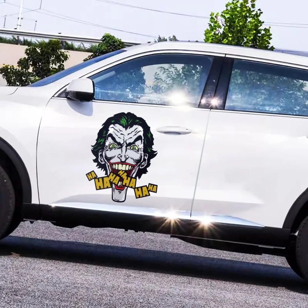 Joker Laughing HA HA HA Anime Car Sticker Decal for Bumper Bonnet Hood Windscreen Auto Vehicle Decor