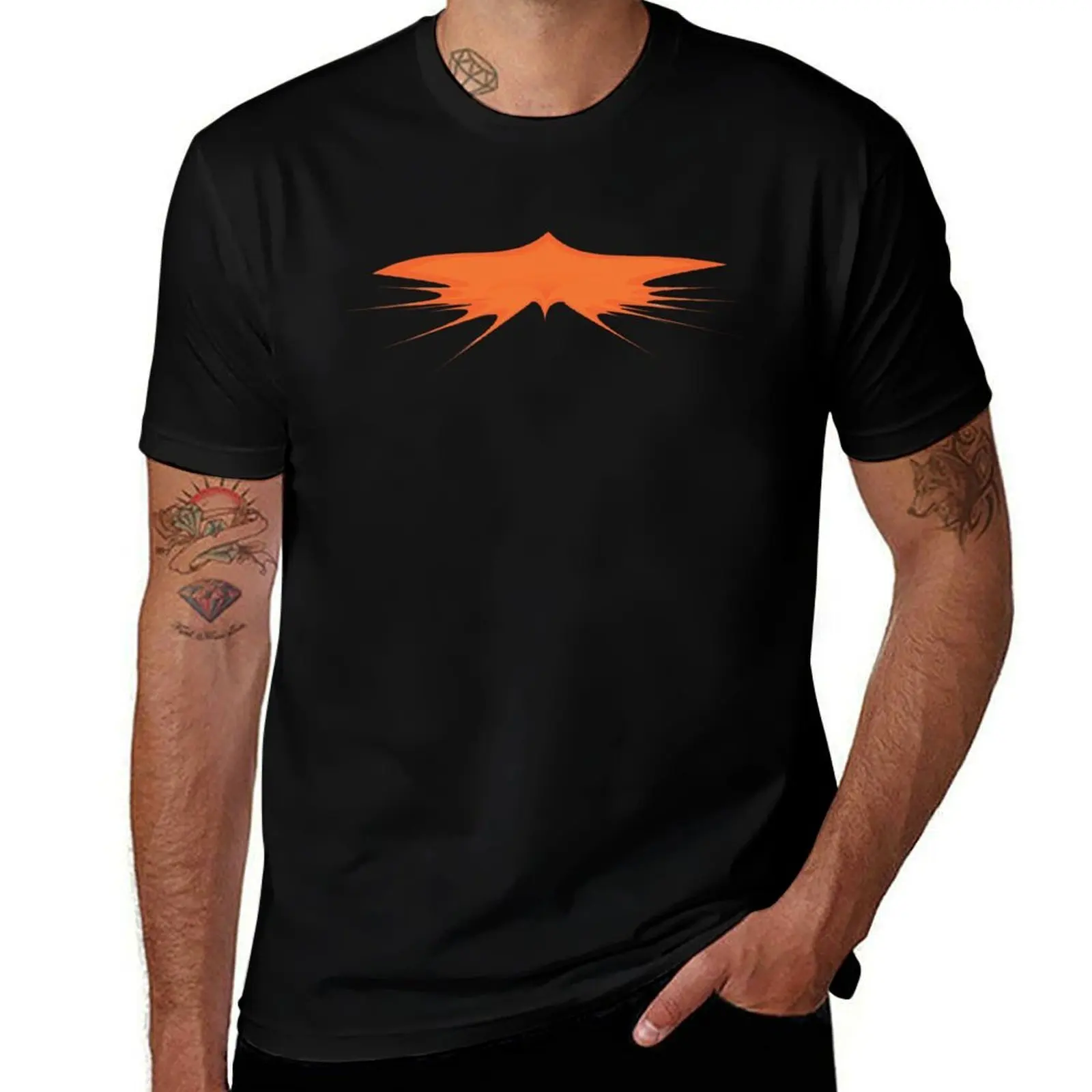 

Splash Orange T-Shirt summer top summer shirt cotton man t-shirts Men's clothing