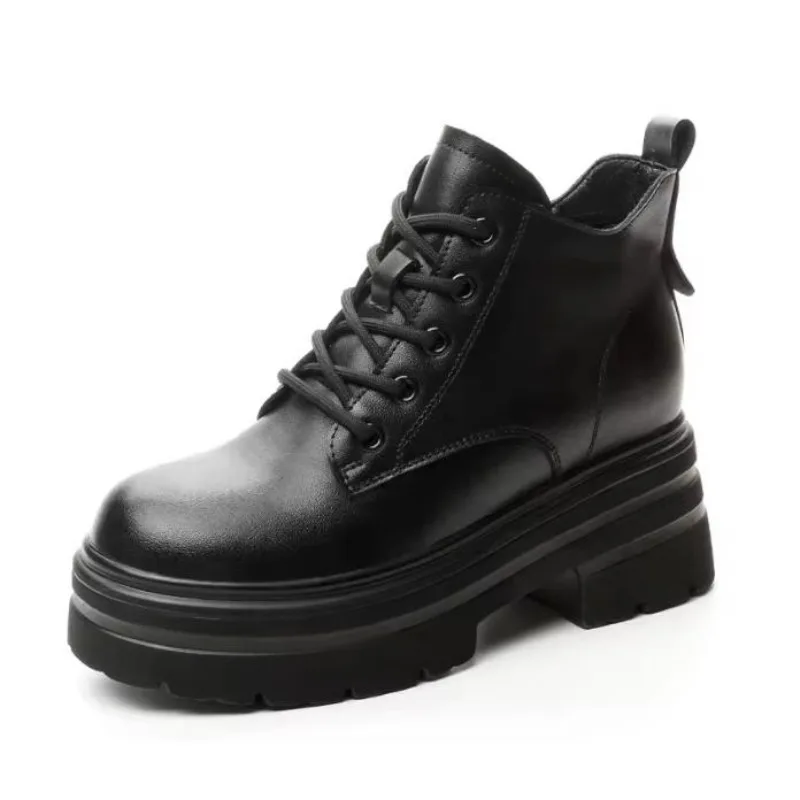 

2026 ботильоны, женские модные осенние повседневные женские черные ботинки «Челси», готическая обувь в стиле панк, короткие кожаные армейские ботинки на платформе