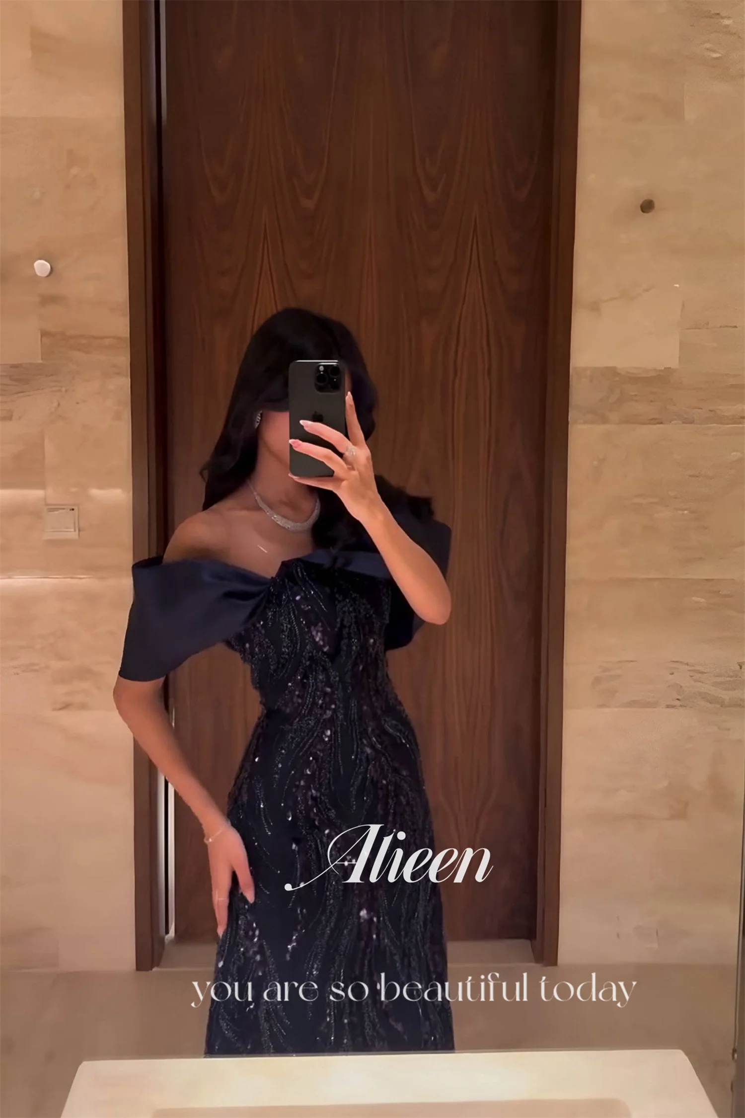 Aileen Robes De Soirée Paillettes Paillettes فساتmaveraFemmes Robe De Soirée Robes De Festa Robes De Bal 2025 Personnalisé Bleu Foncé Femmes