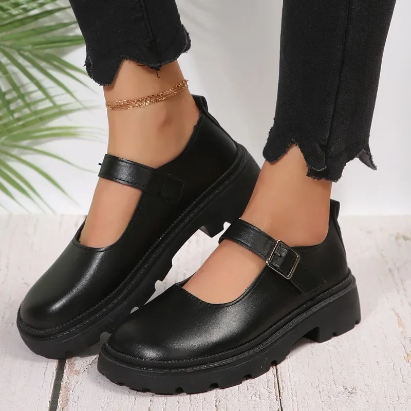 New Lolita Shoes Japanese Mary Jane Shoe Women Vintage Girls Students JK Uniform Platform Shoes Cosplay High Heels Plus Size 42