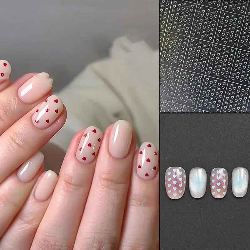 (Ce14)1Sheet Nail Art Hollow Out Sticker Star Butterfly Love Adhesive Template Stamp Sticker Nail Art Decoration Charm Decal