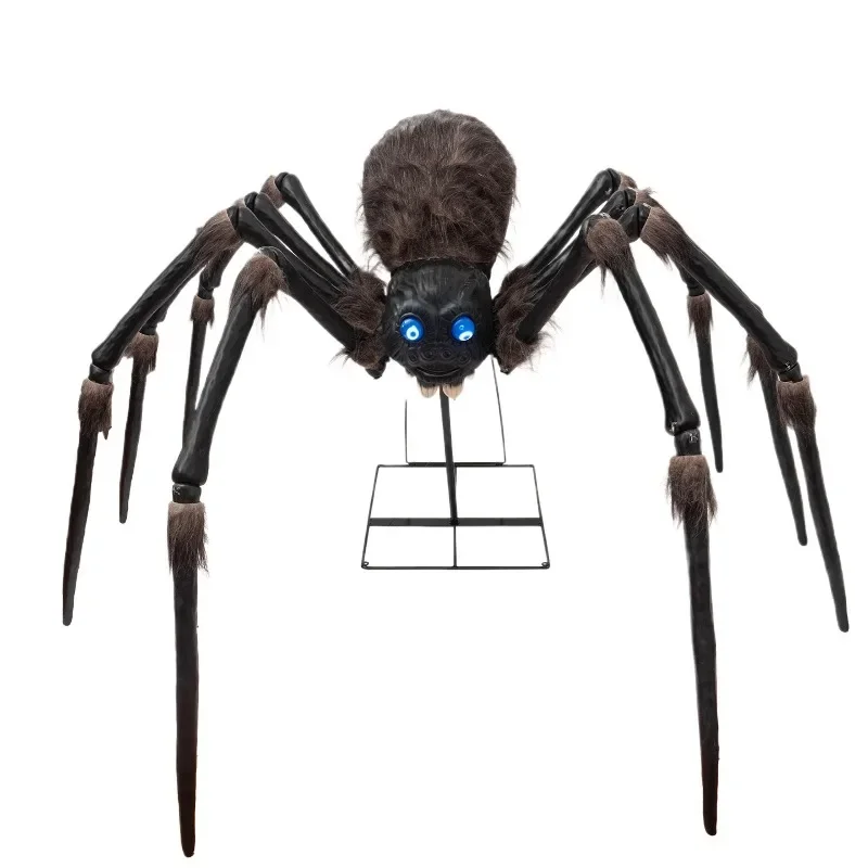 Halloween electric induction 1.85m spider ornament prop