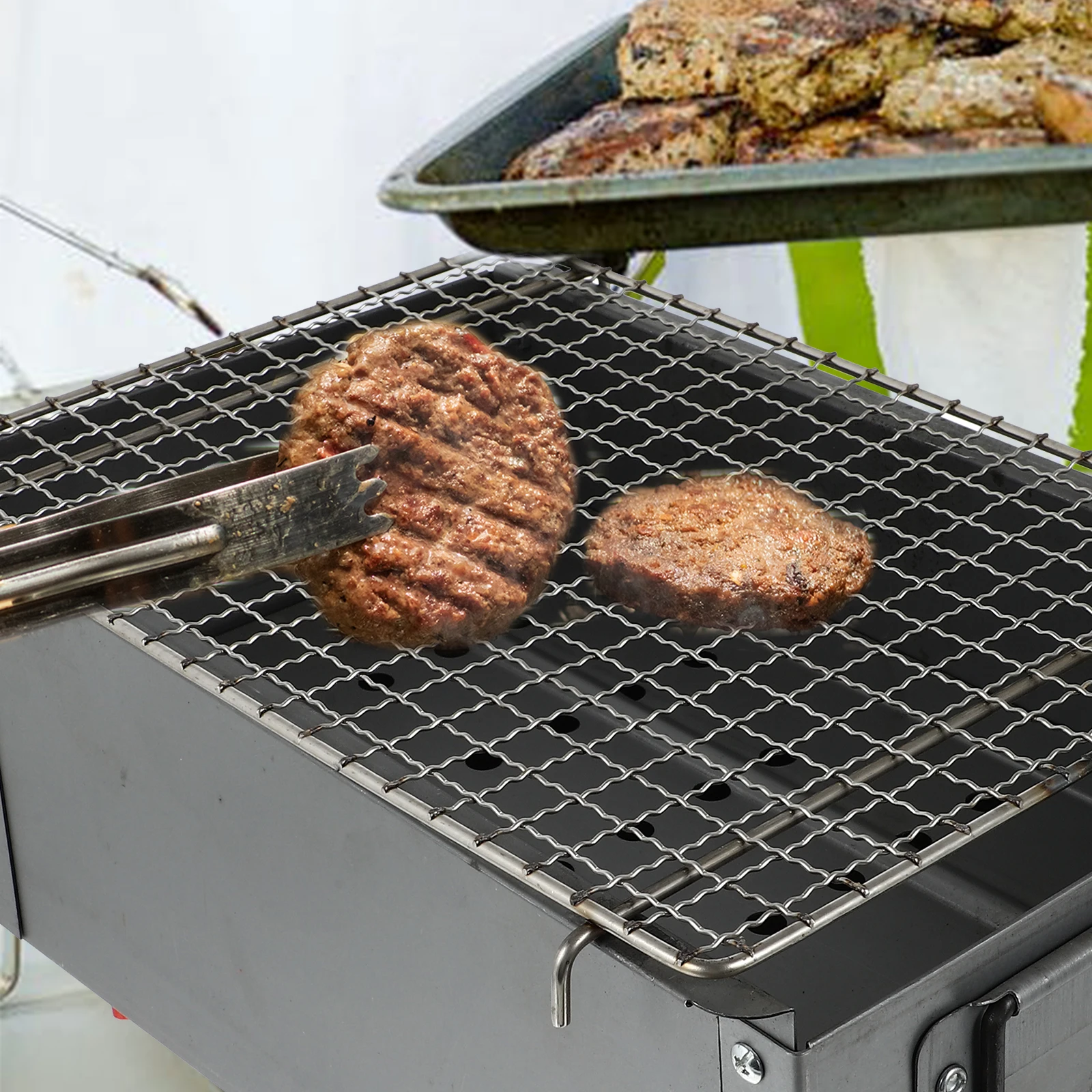 

Durable BBQ Stove Portable Small Outdoor Barbecue Grill Charcoal Gas Indoor Backyard Camping Kitchen Gadget Lightweight