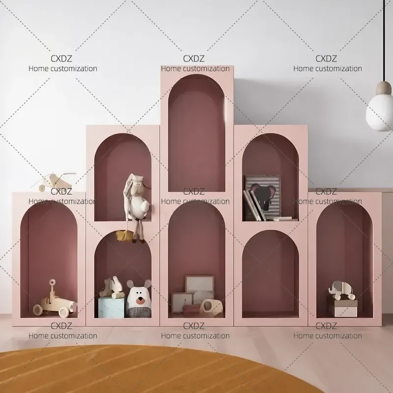Creative Personality Bookcase Multifunctional Locker Decorative Cabinet Entrance Display Shelf with Piano Paint Finish