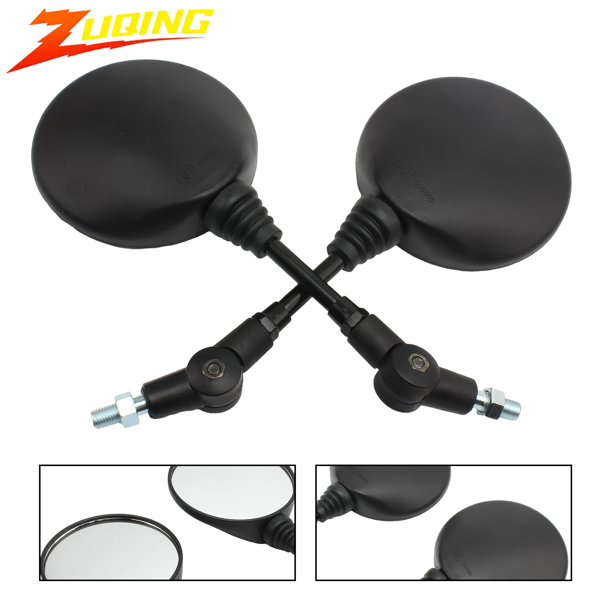 Motorrad Faltbare Runde Hinten Seite Spiegel 10MM Für ATV KTM Yamaha Suzuki Harley Universal Pit Dirt Bike Motocross Zubehör