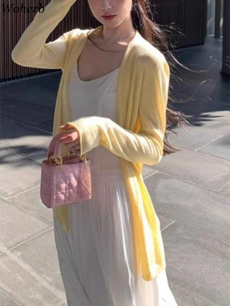 

Новый корейский винтажный свободный кардиган, женская одежда, универсальный свитер с длинными рукавами, осенний вязаный модный повседневный свитер с v-образным вырезом Femme