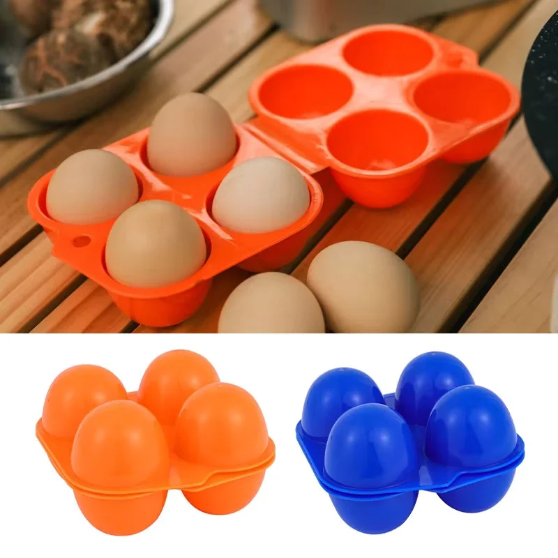 

4 Grid Egg Case Portable Plastic Container Storage Box Refrigerator Outdoor Traveling Hiking Camping Carrier Picnic Eggs Case