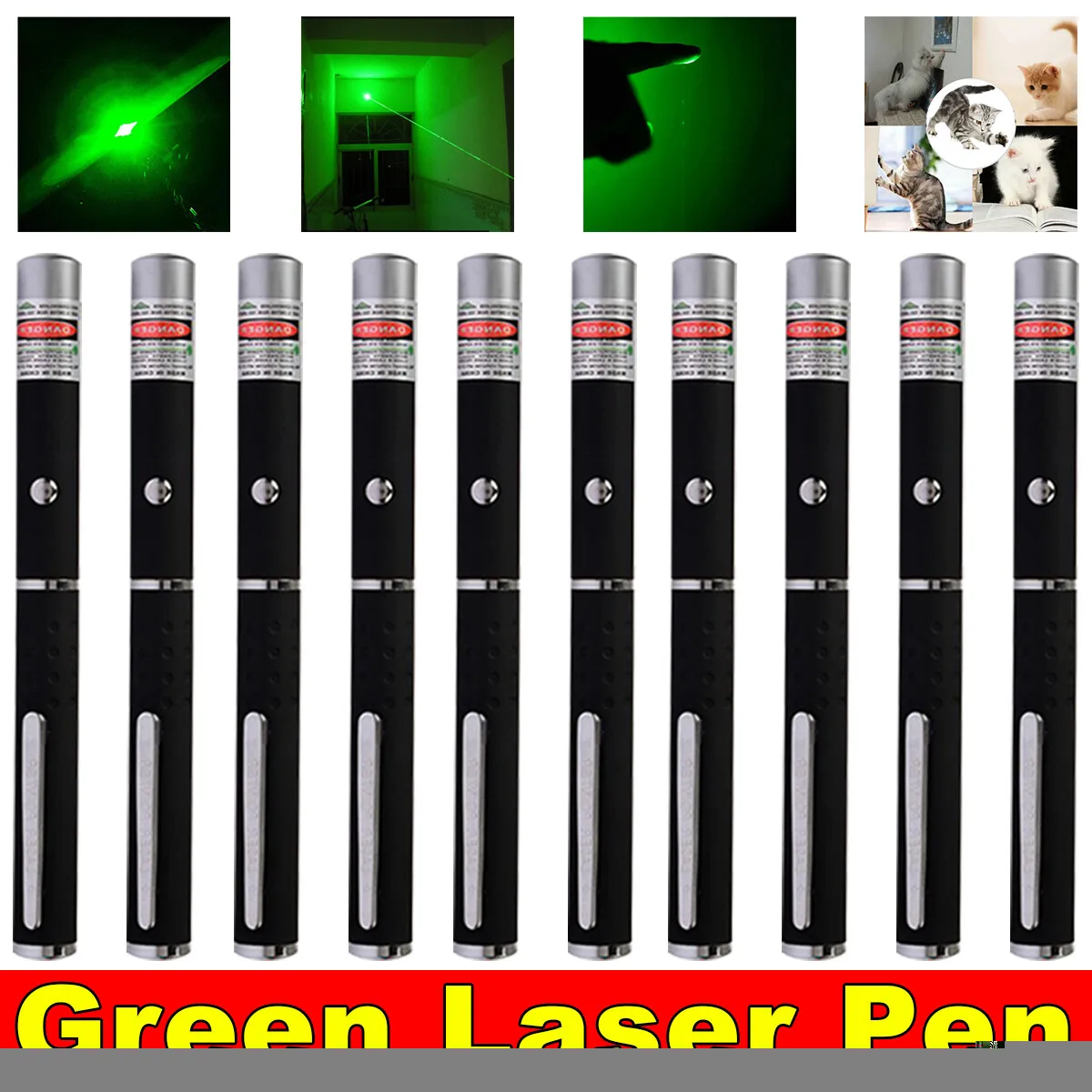 

Pet Toy Green Laser Pointer Pen Light Single Beam High Power Lazer Flashlight 900Miles 1mW 532nm Torch
