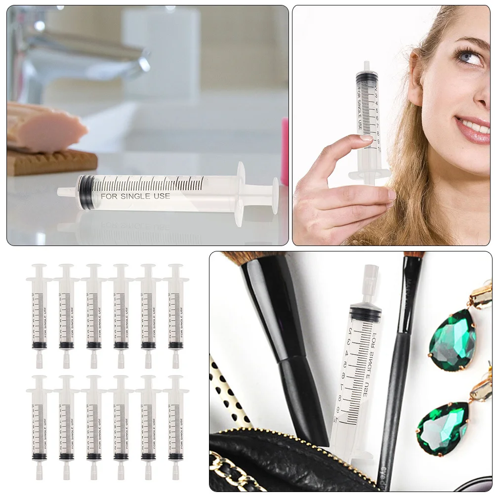 

12Pcs Portable Liquid Syringe Convenient Scale Measuring Syringe Household Lotion Perfume Accessory Leakproof Travel Liquid