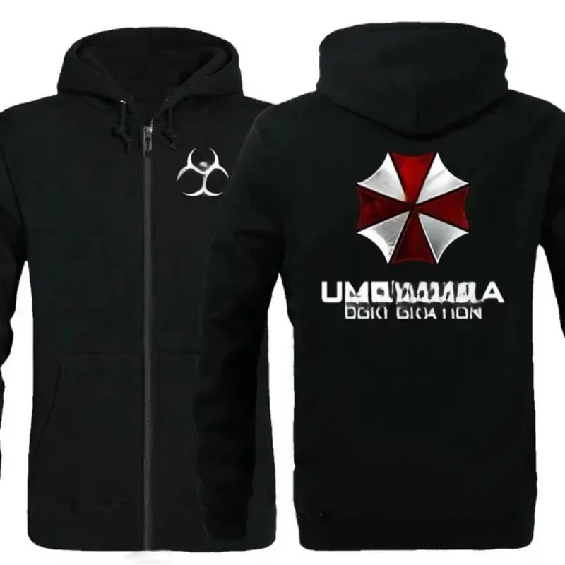 Fashion Unisex zipper hoodies umbrella C-Corporation print sweatshirts fleece winter jackets mens hooded jacket coats tops