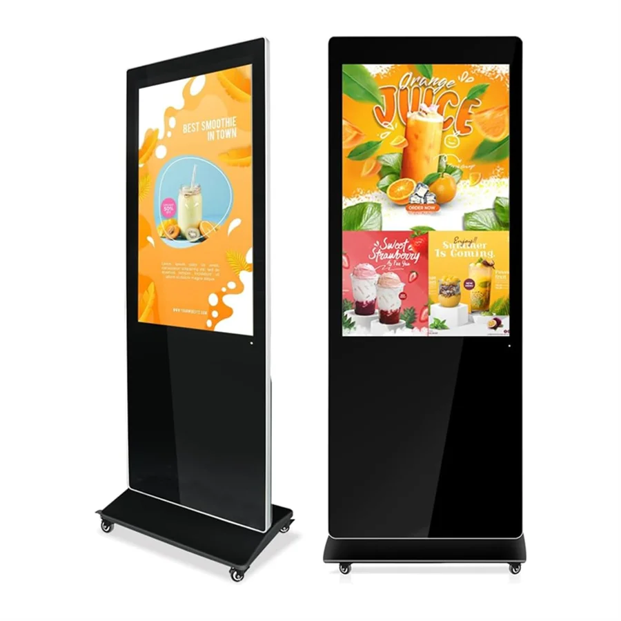 

32-Inch Touch Screen Floor Standing Totem Kiosk Digital Poster Advertising Display With Animation Function For Shopping Malls