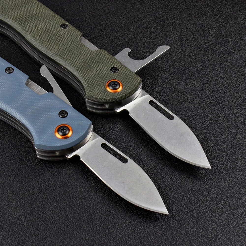 BM 317 Weekender 2-Blade Slipjoint Folding Pocket Knife D2 Drop Point Blade G10 / Linen Handles Survive Camping Hunting Tool