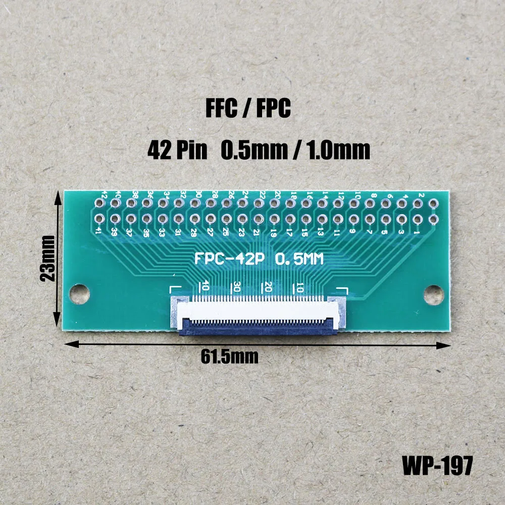 1pc 6/8/10/20/24/30/36/40/42Pin Double Sided FPC/FFC Soft line Adapter Connector 0.5mm To 1.0mm Straight 2.54 Soft Line Adapter